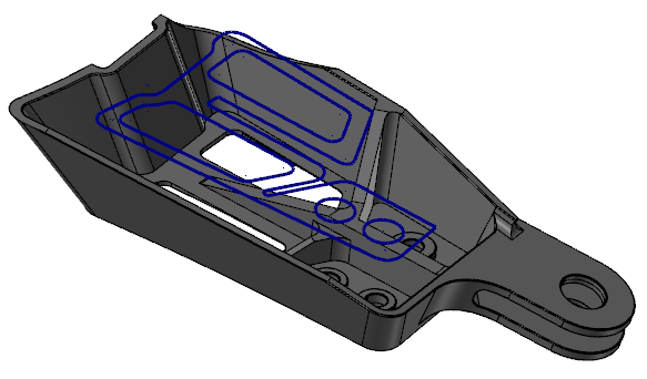 A part with a silouette boundary.